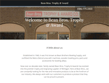 Tablet Screenshot of beanbrostrophies.com